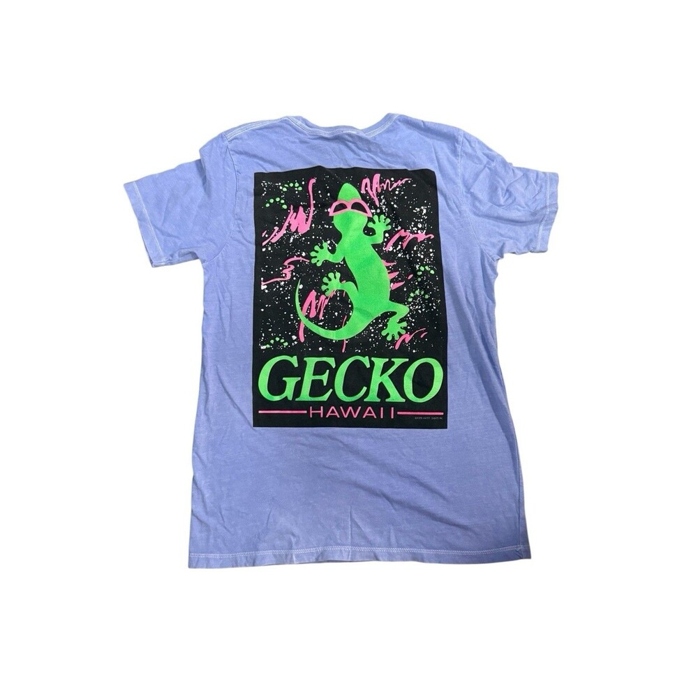 Gecko Hawaii Hyperflash Shirt Kids XL Color Changing Blue to‎ White